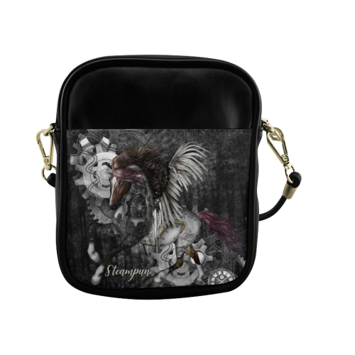 Aweswome steampunk horse with wings Sling Bag (Model 1627)
