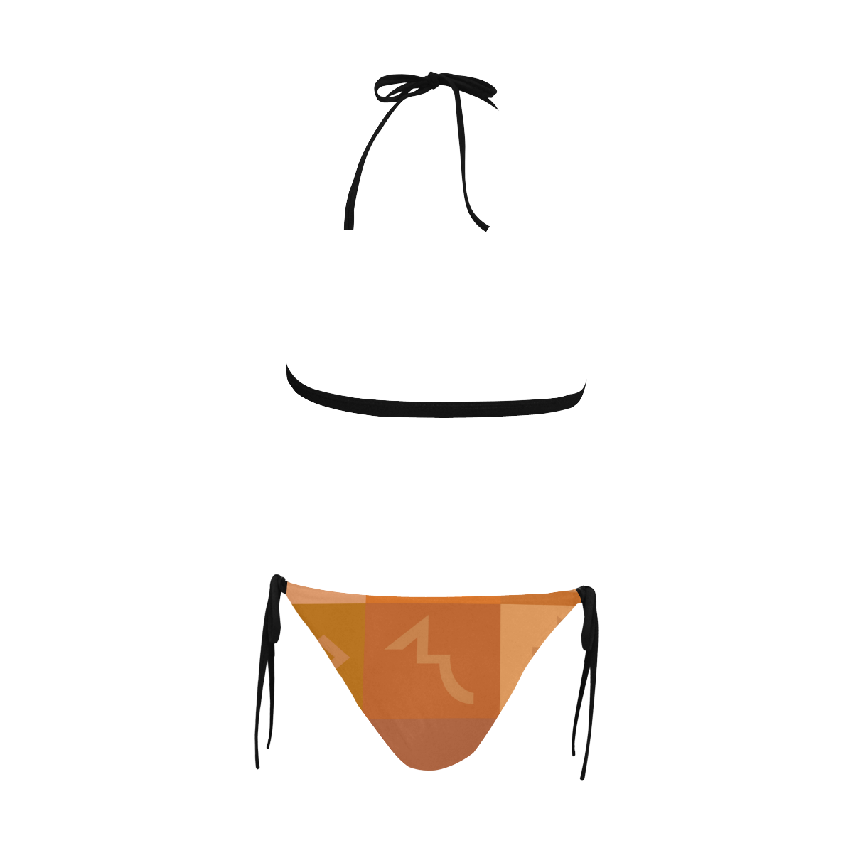 Patern 24 Buckle Front Halter Bikini Swimsuit (Model S08)