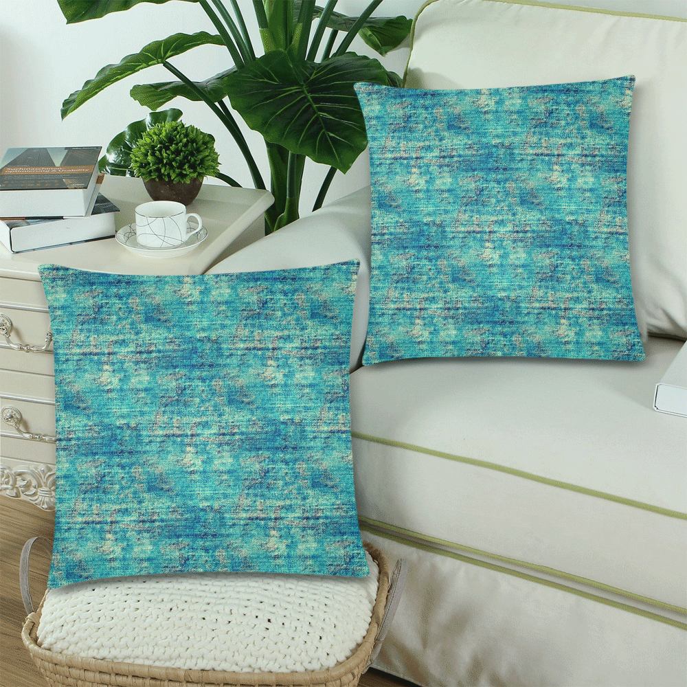 Cord Pattern by K.Merske Custom Zippered Pillow Cases 18"x 18" (Twin Sides) (Set of 2)