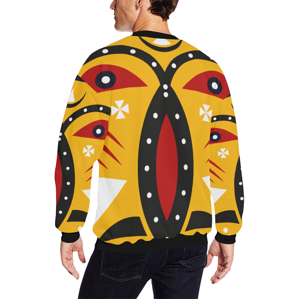kuba tribal All Over Print Crewneck Sweatshirt for Men/Large (Model H18)