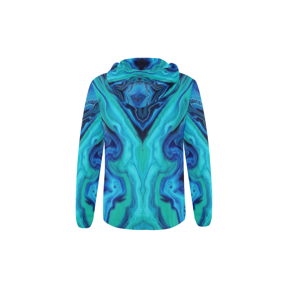 theblues All Over Print Full Zip Hoodie for Kid (Model H14)