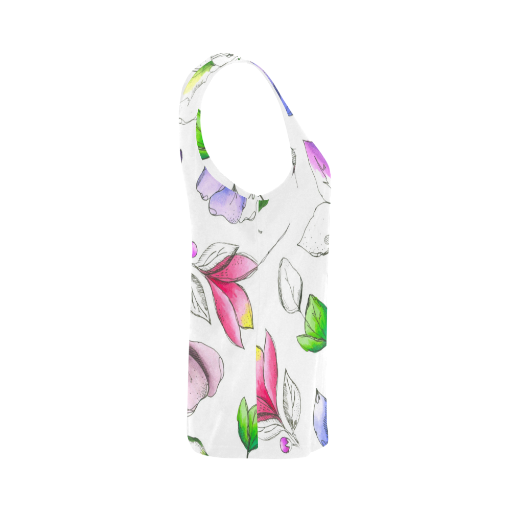 floral vi All Over Print Tank Top for Women (Model T43)