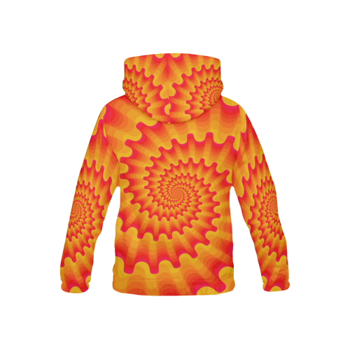 Orange vortex All Over Print Hoodie for Kid (USA Size) (Model H13)