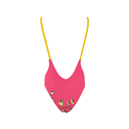annabellerockz-flowr-swimsuit -pink-543-neon Sexy Low Back One-Piece Swimsuit (Model S09)