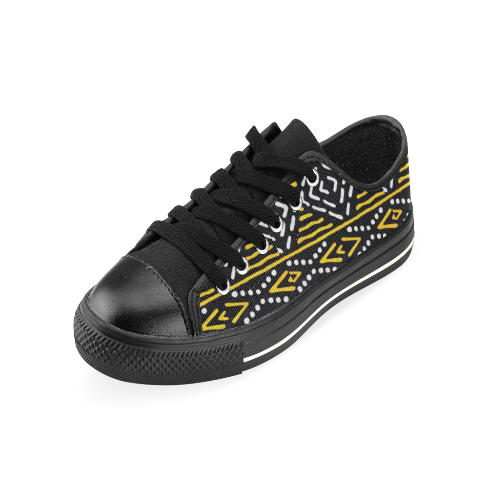 ANKARA yellow Men's Classic Canvas Shoes (Model 018)