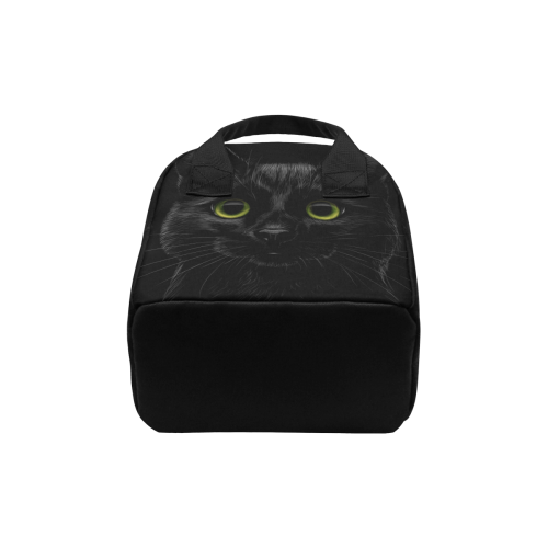 Black Cat Zipper Lunch Bag (Model 1689)