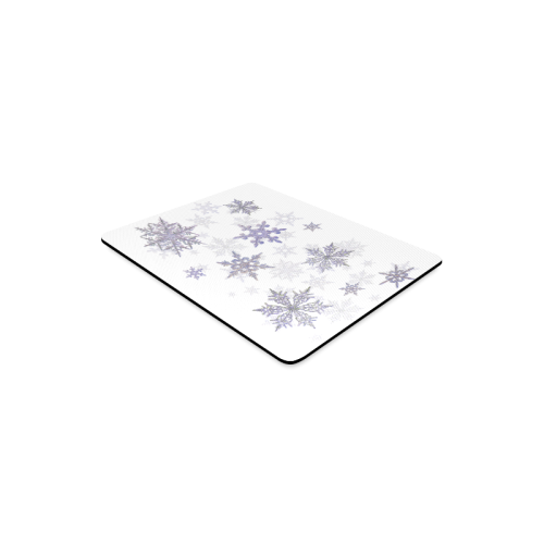 Snowflakes Blue Purple Rectangle Mousepad