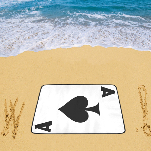 Playing Card Ace of Spades Beach Mat 78"x 60"