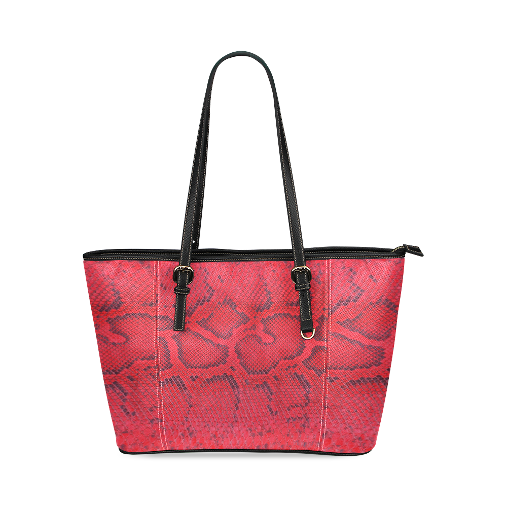 SNAKE LEATHER 6 Leather Tote Bag/Small (Model 1640)