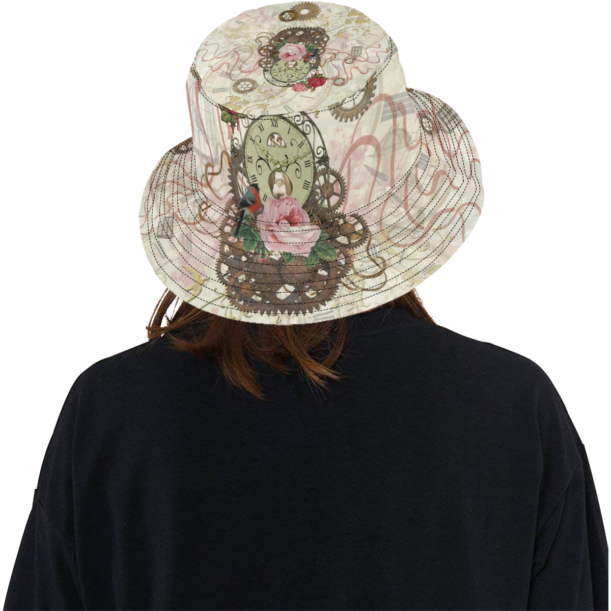 Romantic Steampunk All Over Print Bucket Hat