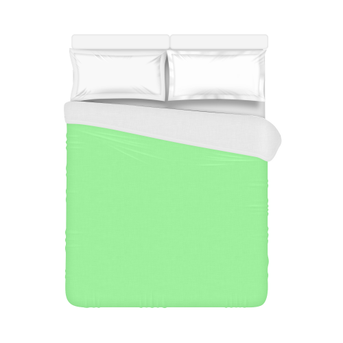 color pale green Duvet Cover 86"x70" ( All-over-print)