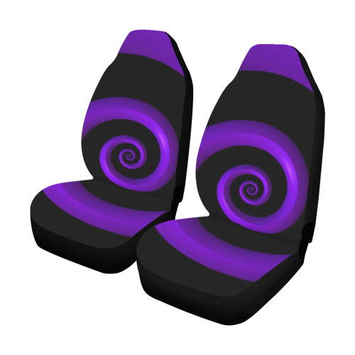 Purple/Black Spiral Car Seat Covers (Set of 2)