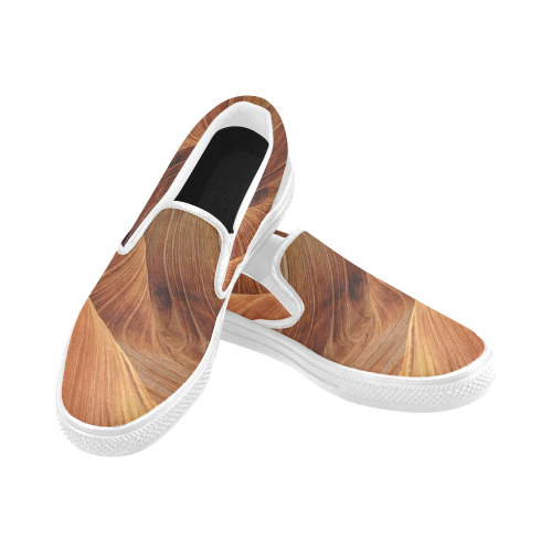 Sandstone Women's Slip-on Canvas Shoes (Model 019)