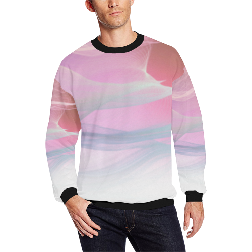 sizemic waves All Over Print Crewneck Sweatshirt for Men/Large (Model H18)