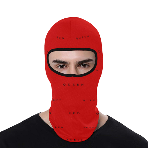 Red Queen Logo Pattern Black & Red All Over Print Balaclava