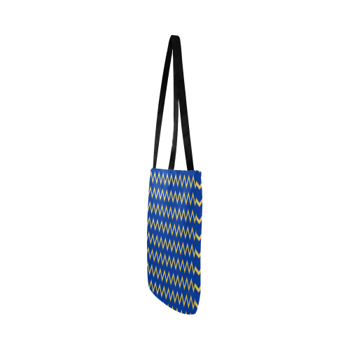 chevron Jaune/Bleu Reusable Shopping Bag Model 1660 (Two sides)