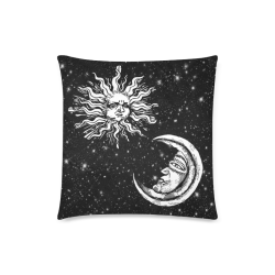 Mystic Moon and Sun Custom Zippered Pillow Case 18"x18"(Twin Sides)