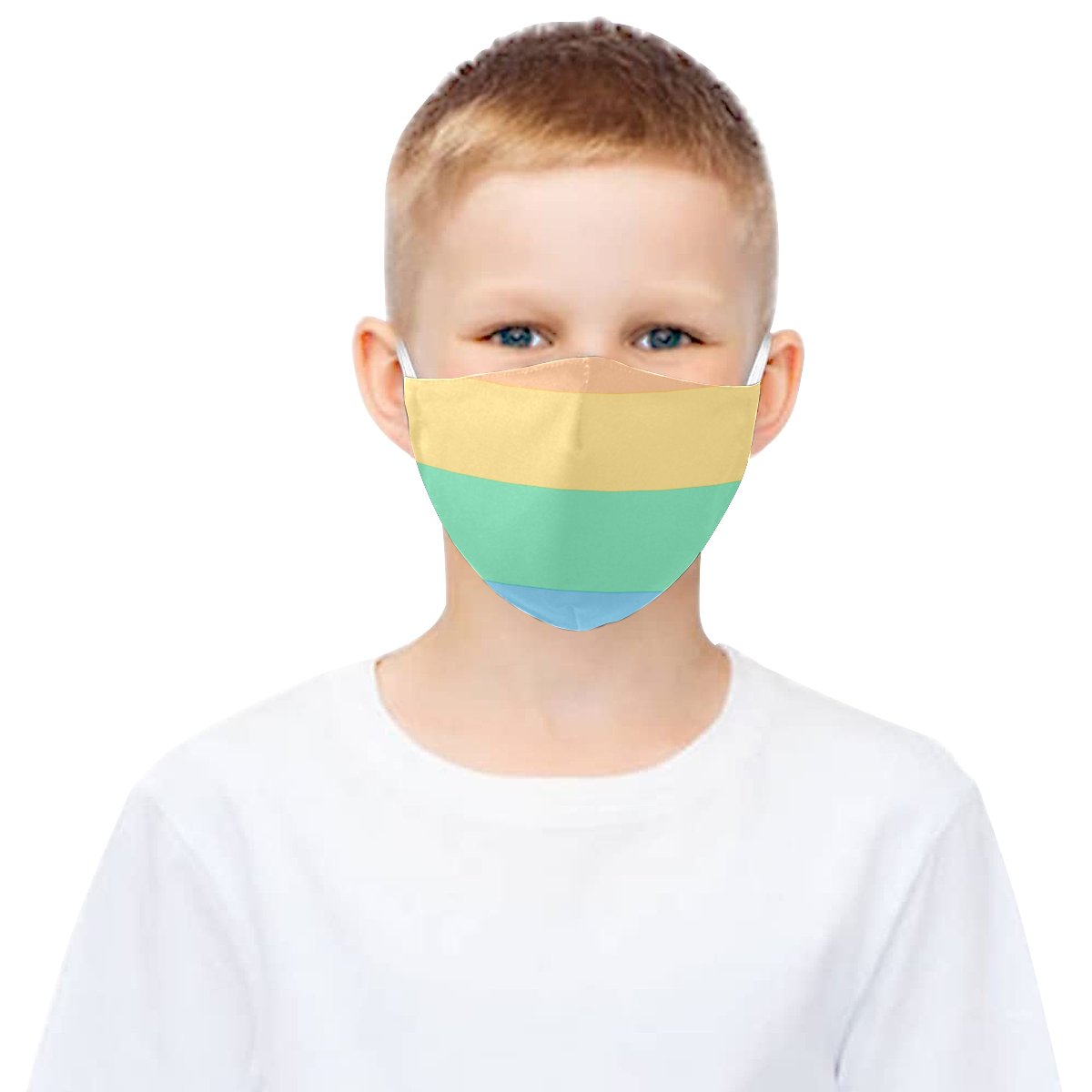 Rainbow 3D Mouth Mask with Drawstring (Pack of 3) (Model M04)