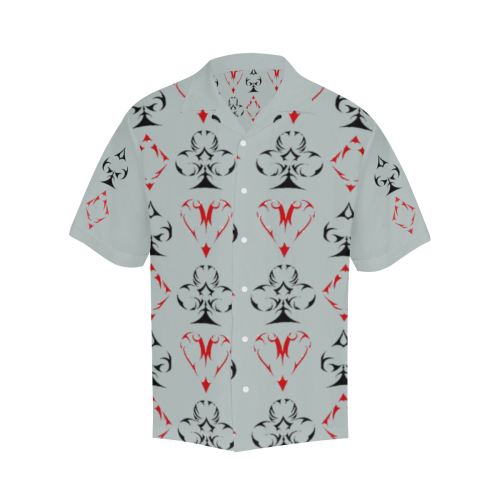 The four suits in playing cards Hawaiian Shirt (Model T58)