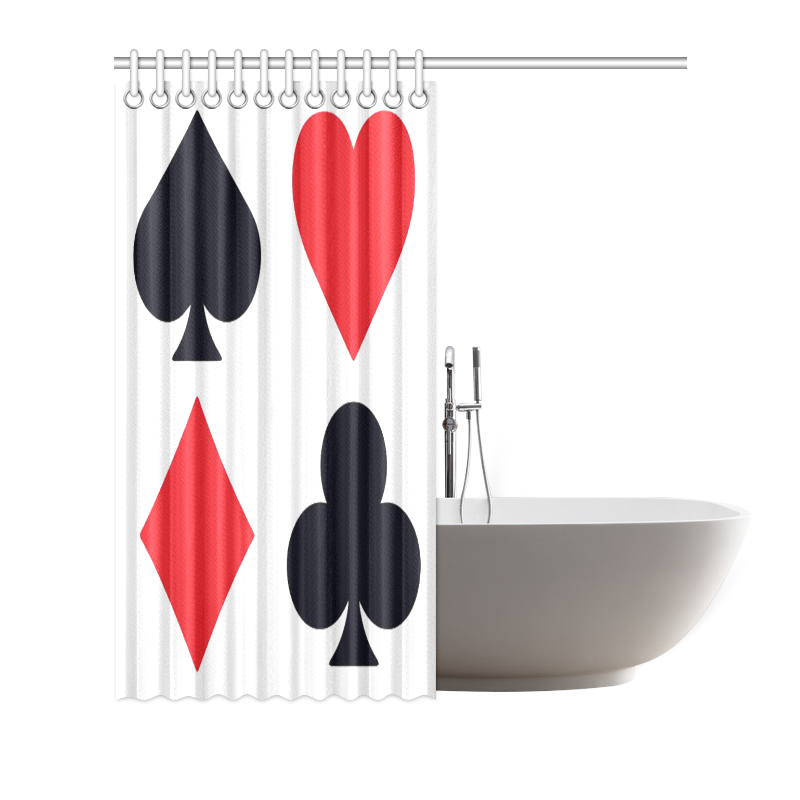 playing card suits Shower Curtain 72"x72"