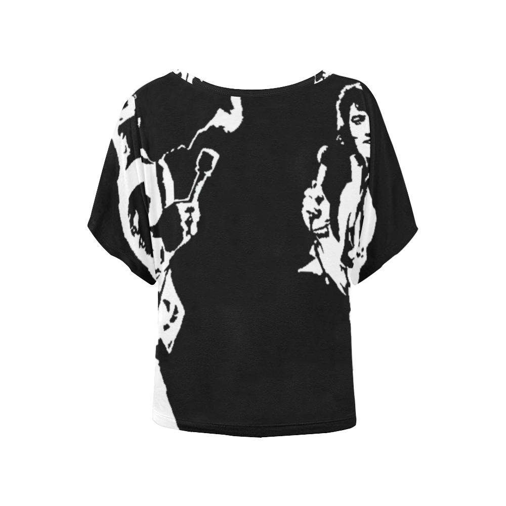 ELVIS Women's Batwing-Sleeved Blouse T shirt (Model T44)