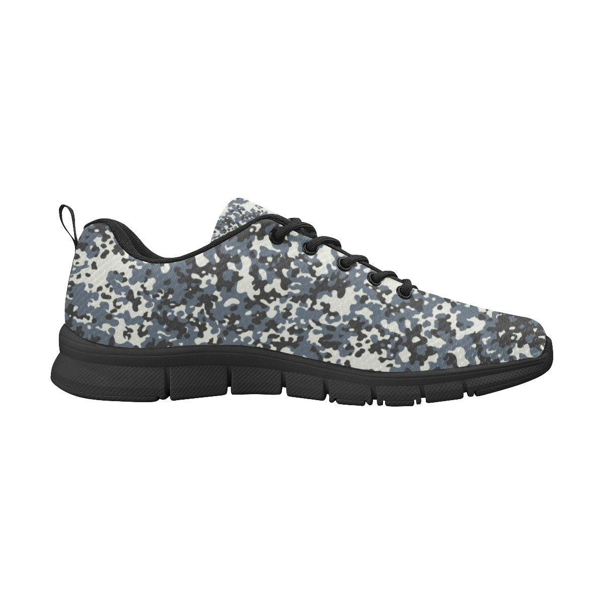 Urban City Black/Gray Digital Camouflage Men's Breathable Running Shoes (Model 055)