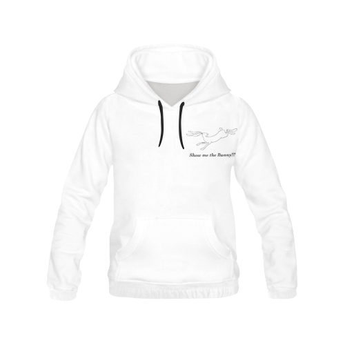 Show Me the Bunny!!! All Over Print Hoodie for Women (USA Size) (Model H13)