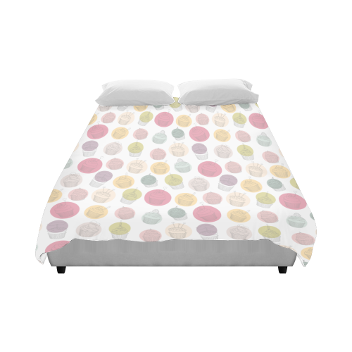 Colorful Cupcakes Duvet Cover 86"x70" ( All-over-print)