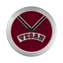 Vegan Cheerleader Silver Color Wall Clock