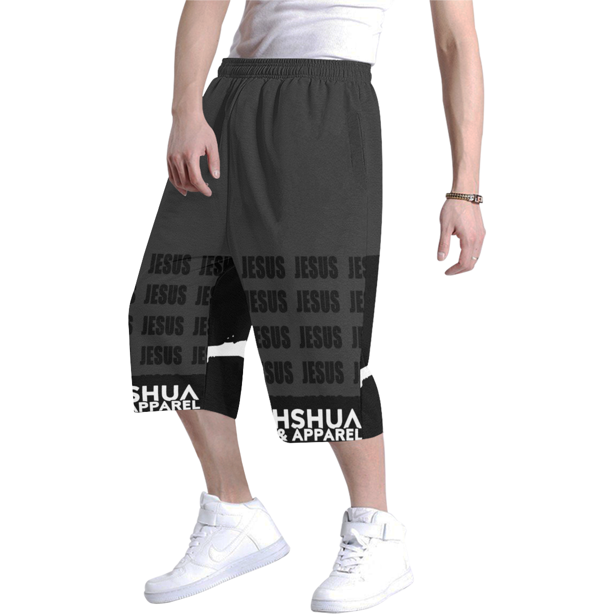 Gray 1 Men's All Over Print Baggy Shorts (Model L37)