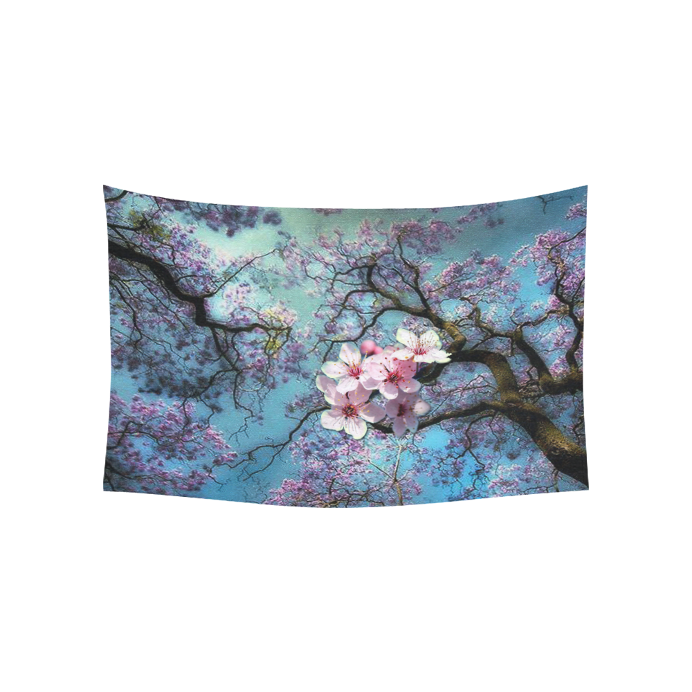Cherry blossomL Cotton Linen Wall Tapestry 60"x 40"
