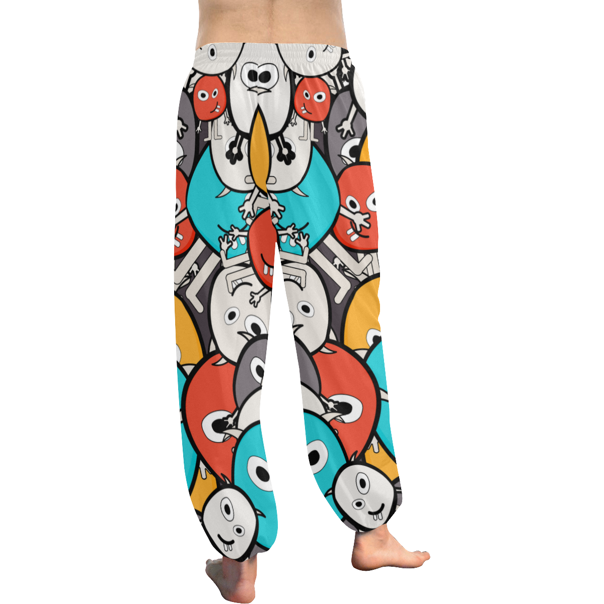 multicolor doodle monsters Women's All Over Print Harem Pants (Model L18)