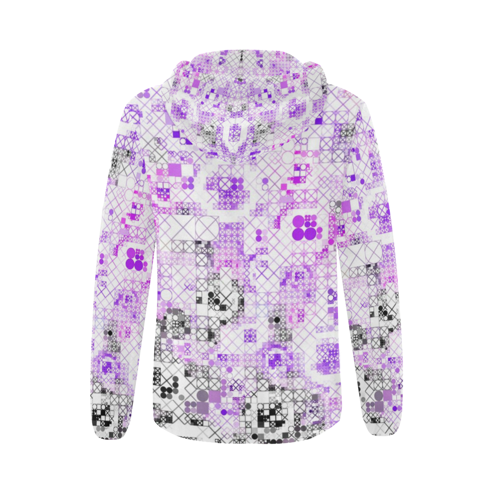 funny mix of shapes  by JamColors All Over Print Full Zip Hoodie for Women (Model H14)