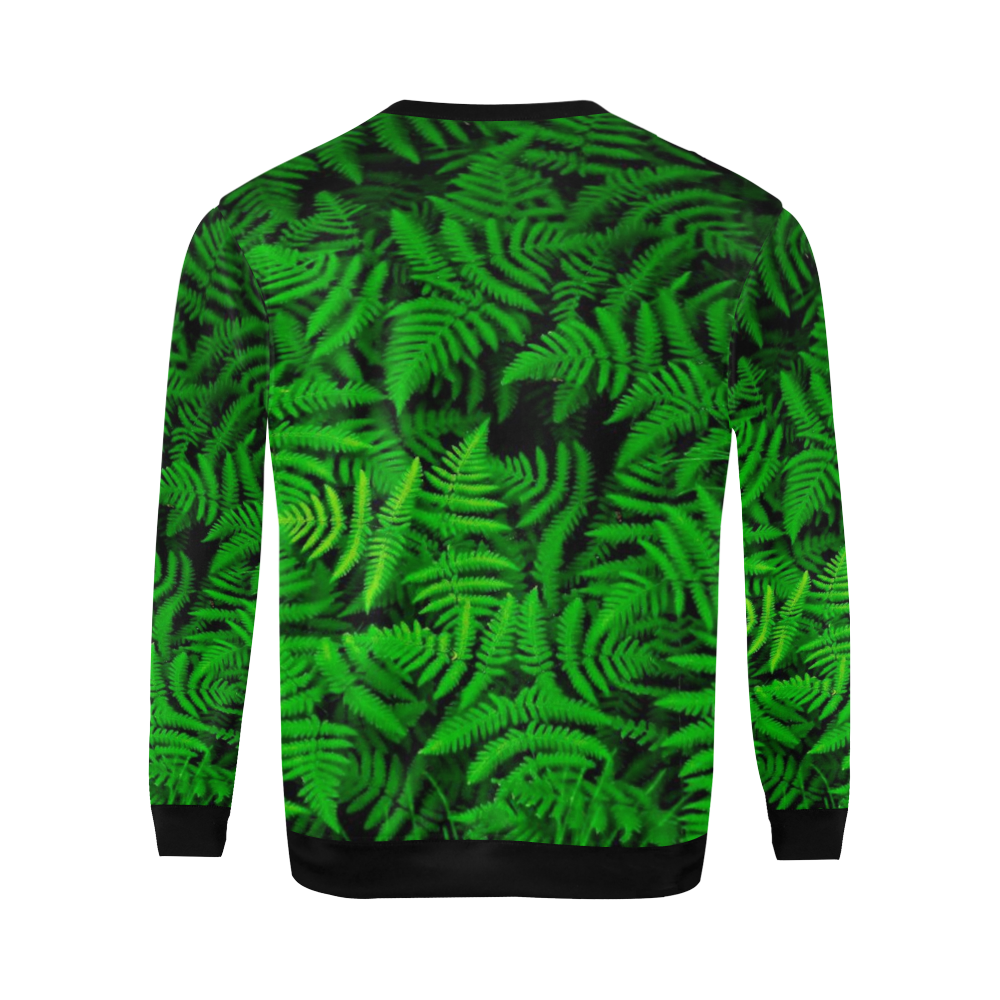 leafy All Over Print Crewneck Sweatshirt for Men/Large (Model H18)