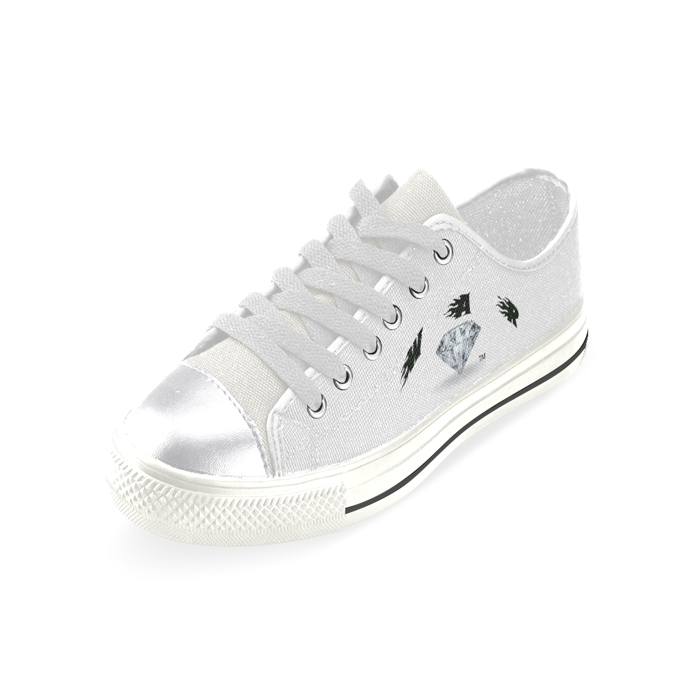 WOMEN CANVAS WHITE Women's Classic Canvas Shoes (Model 018)