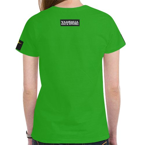 Green/ Yellow New All Over Print T-shirt for Women (Model T45)