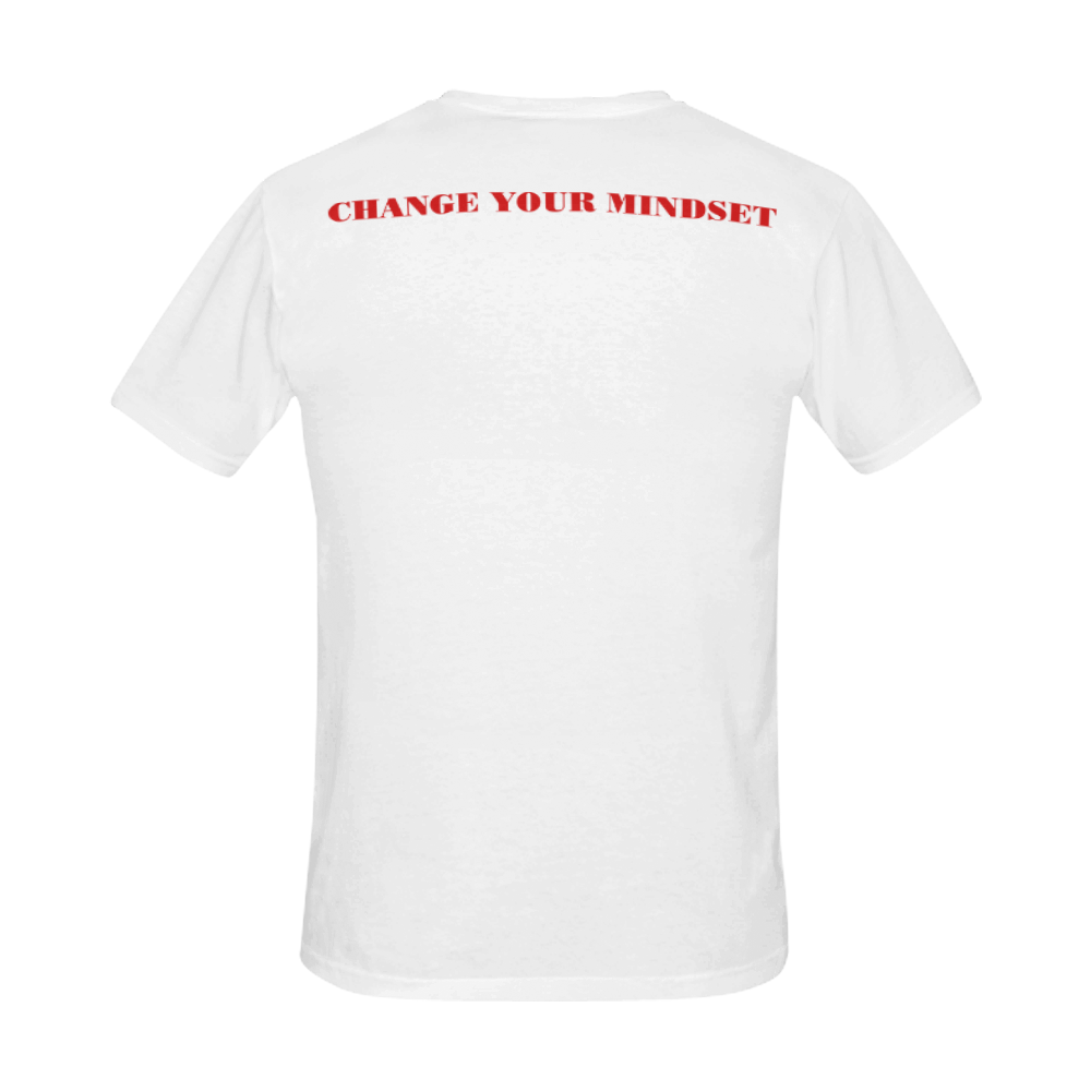 SFT white T-Shirt, Change your mindset All Over Print T-Shirt for Men (USA Size) (Model T40)
