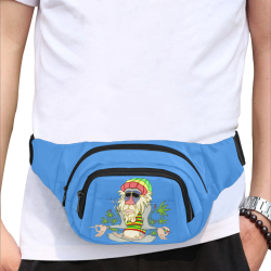 Hippie Ganja Guru Blue Fanny Pack/Small (Model 1677)