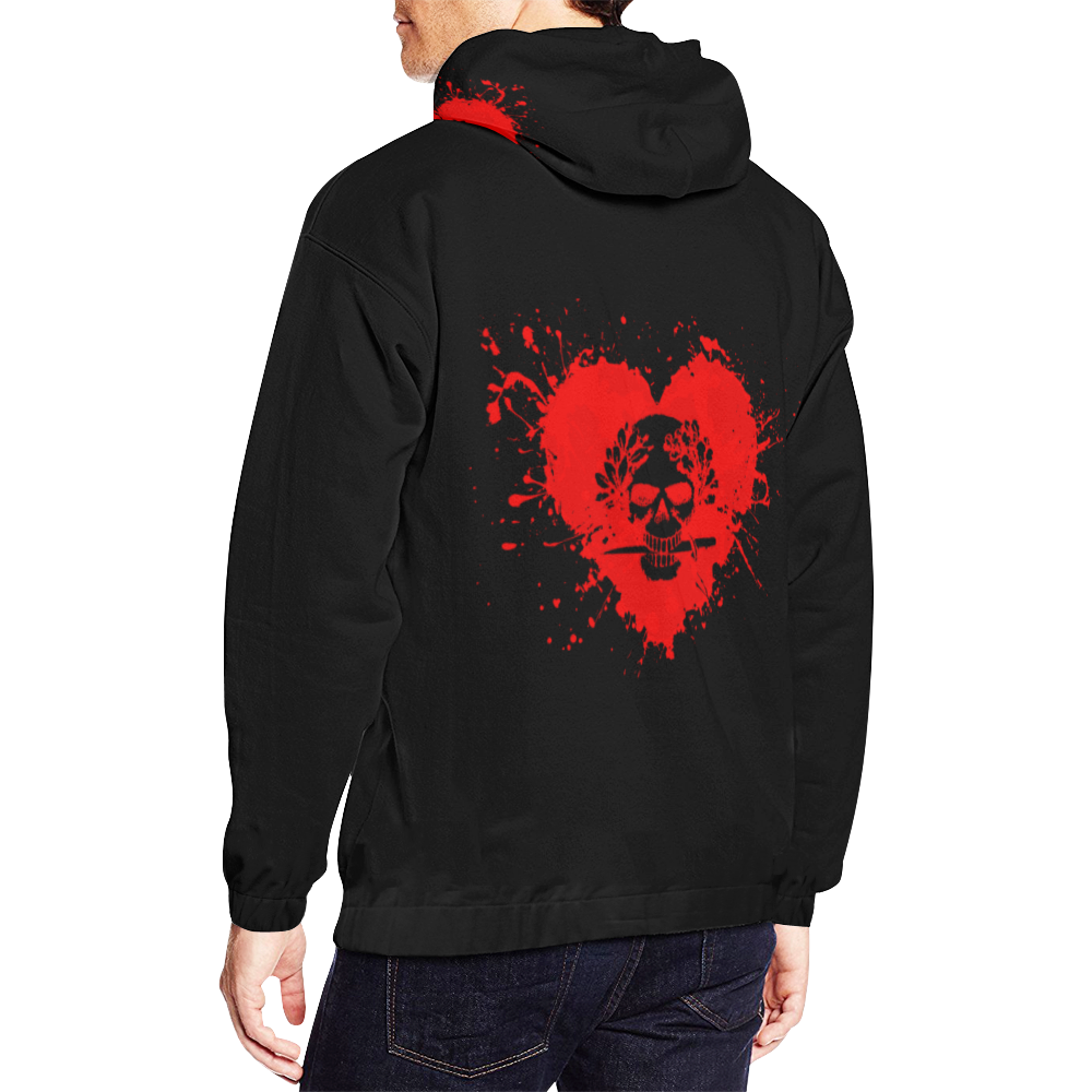Cuore Ardito All Over Print Hoodie for Men/Large Size (USA Size) (Model H13)