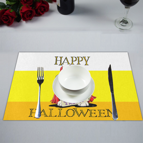HAPPY HALLOWEEN_ candy corn Placemat 14’’ x 19’’ (Set of 6)