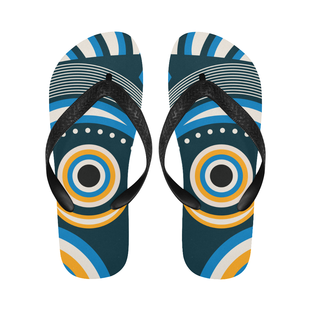 lulua tribal Flip Flops for Men/Women (Model 040)