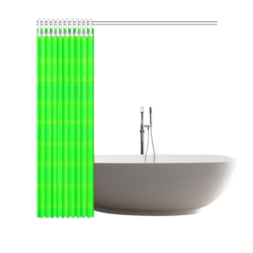 Green yellow multicolored multiple squares Shower Curtain 69"x70"