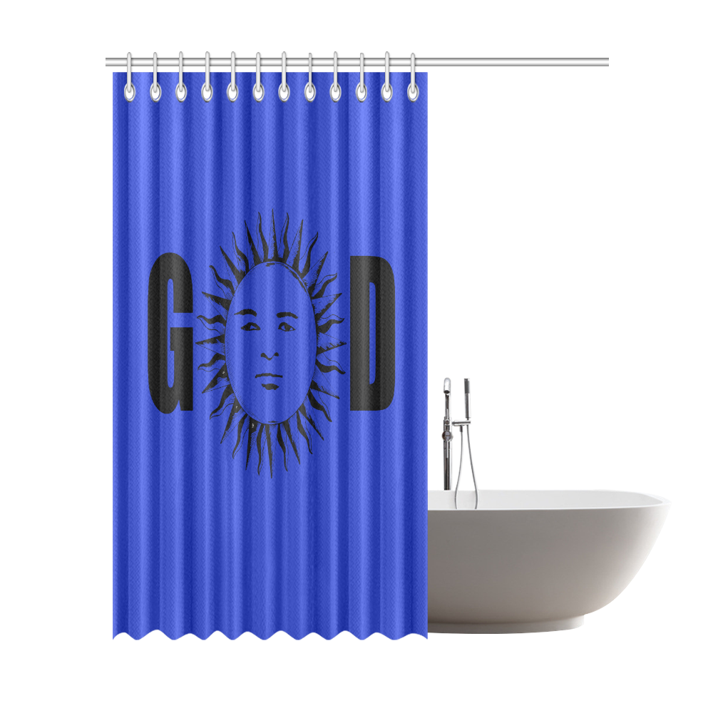 GOD Blue Shower Curtian Shower Curtain 72"x84"