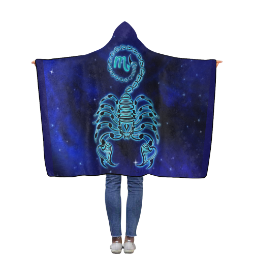 Scorpio design Flannel Hooded Blanket 40''x50''