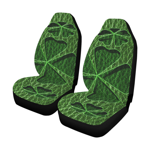 Leather-Look Irish Cloverball Car Seat Covers (Set of 2)