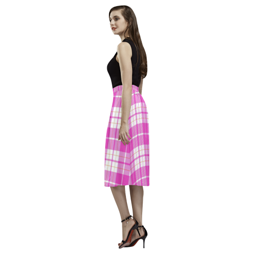 PINK TARTAN Aoede Crepe Skirt (Model D16)