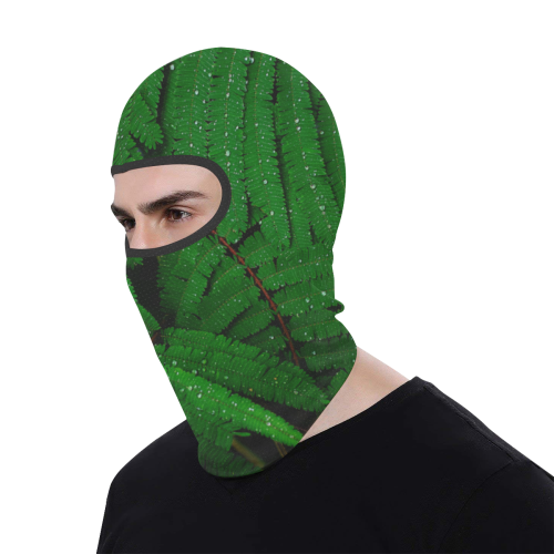 Forest Green Plants with Dew Photo All Over Print Balaclava