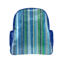 painted stripe Multi-Pockets Backpack (Model 1636)