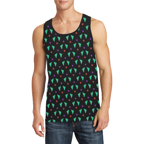 Funny Doodle Pattern 2B by JamColors Men's All Over Print Tank Top (Model T57)