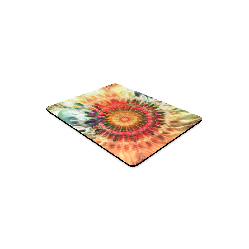 Magic Fractal Flower - Psychedelic Magenta Red Rectangle Mousepad